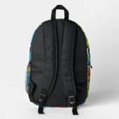 Gamer Pattern Backpack Bedruckter Rucksack (Rückseite)