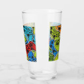 Gamer Pattern Glas Tasse (Links)