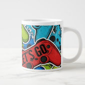 Gamer Pattern Jumbo Spezialtasse Jumbo-Tasse (Rechts)