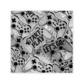 Gamer Pattern Self Inking Rubber Stamp Permastempel (Design)