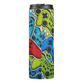 Gamer Pattern Thermo-Tasse Thermosbecher (Rückseite)