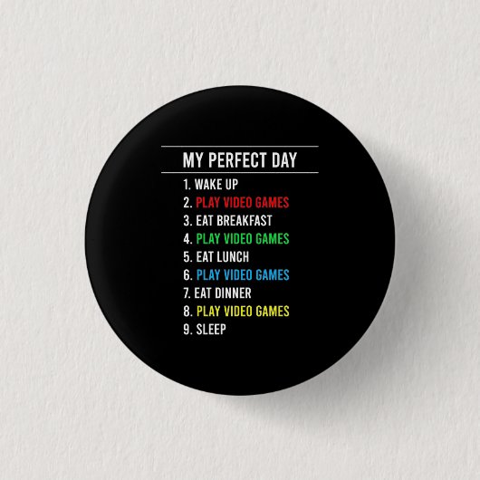 Gamer Perfect Day Button (Vorderseite)