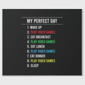 Gamer Perfect Day Geschenkpapier (Flach)