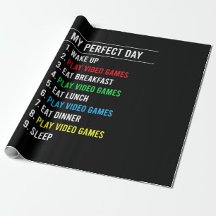 Gamer Perfect Day Geschenkpapier