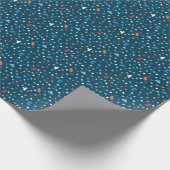 Gamer-Pixel auf dunkelblauem Hintergrund Geschenkpapier (Ecke)