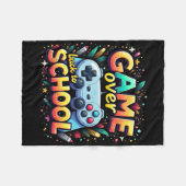 Gamer Pixel Game Over Schüler Ck Zur Schule  Fleecedecke (Vorderseite (Horizontal))