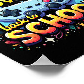 Gamer Pixel Game Over Student Zurück zur Schule  Poster (Ecke)