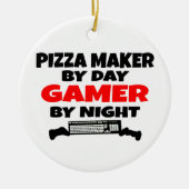 Gamer Pizza Maker Keramikornament (Vorne)
