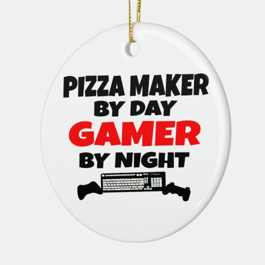 Gamer Pizza Maker Keramikornament (Links)