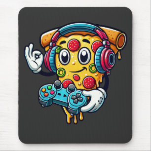 Gamer Pizza Video Gaming Food Mouse Pad Mousepad