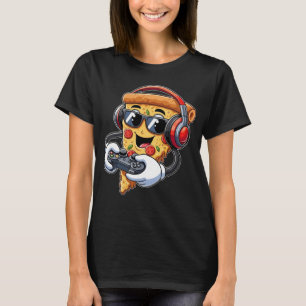 Gamer Pizza Videospiel-Enthusiast Junge Gamer Teen T-Shirt