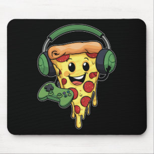 Gamer Pizza Videospiel Lustiges Video Gamer Pizza Mousepad
