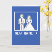 Gamer Player 1 und 2 Neue Spiel Plus Hochzeit Karte (Gelbe Blume)