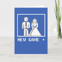 Gamer Player 1 und 2 Neue Spiel Plus Hochzeit
