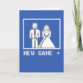 Gamer Player 1 und 2 Neue Spiel Plus Hochzeit Karte