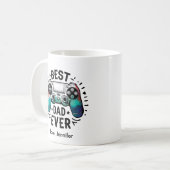 Gamer Player Best Vater Vatertag Personalisiert Kaffeetasse (Vorderseite Links)