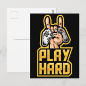 Gamer Postkarte (Vorne/Hinten)