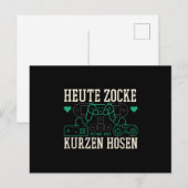 Gamer Postkarte (Vorne/Hinten)