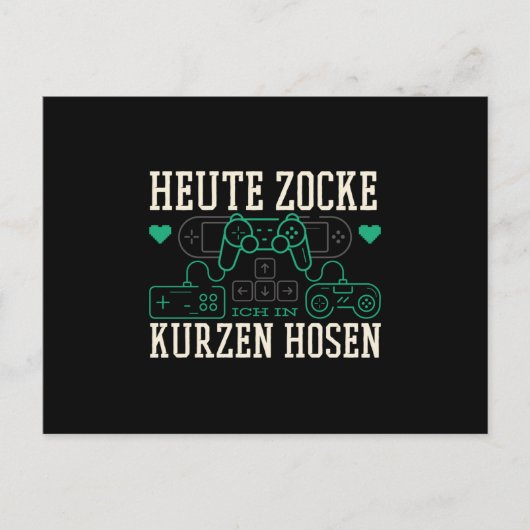 Gamer Postkarte (Vorderseite)