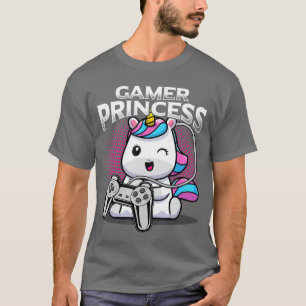 Gamer Prinzessin Konsole Gaming Einhorn Computer G T-Shirt