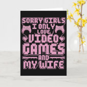 Gamer Priorities – Video Games And Wife  Karte (Gelbe Blume)