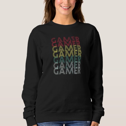 Gamer Retro 70sgame Sweatshirt (Vorderseite)