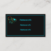 Gamer Retro Neon Black Visitenkarte (Rückseite)