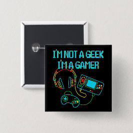 Gamer Retro Neon Button