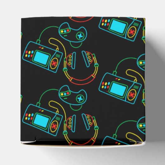 Gamer Retro Neon Cube Geschenkschachtel (Oben)