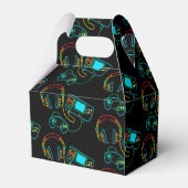 Gamer Retro Neon Gable Geschenkschachtel (Rückseite)