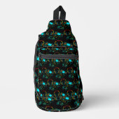 Gamer Retro Neon Pattern Crossbody Bag (Vorderseite)