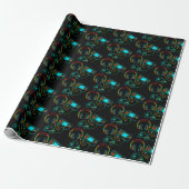 Gamer Retro Neon Pattern Geschenkpapier (Ungerollt)