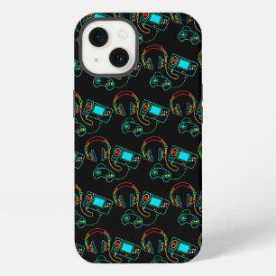 Gamer Retro Neon Pattern iPhone 13 Hülle