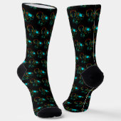 Gamer Retro Neon Pattern Socken (Gewinkelt)