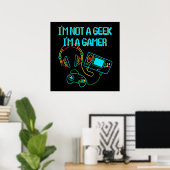 Gamer Retro Neon Poster (Heimbüro)
