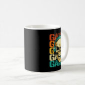 Gamer - Retro Skull Gaming Lover Console Game Vide Kaffeetasse (VorderseiteRechts)