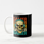 Gamer - Retro Skull Gaming Lover Console Game Vide Kaffeetasse (Links)