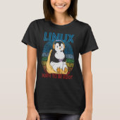 Gamer Root Retro Pinguin Linux Nerd Programmierer  T-Shirt (Vorderseite)