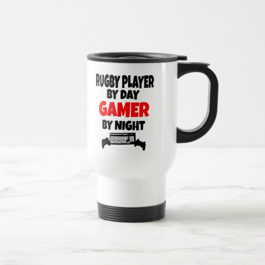 Gamer Rugby Player Reisebecher (Rechts)