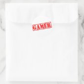 Gamer Runder Aufkleber (Tasche)