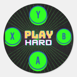 Gamer Runder Aufkleber