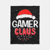 Gamer Santa Claus Christmas Matching Costume Fleecedecke (Vorderseite)
