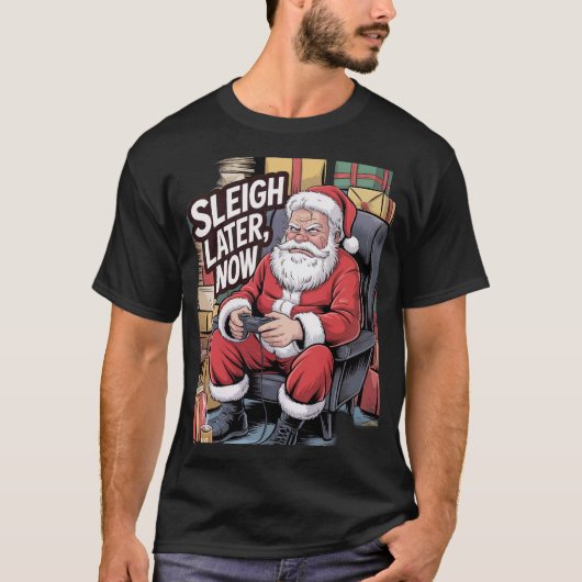 Gamer Santa Claus T-Shirt (Vorderseite)