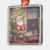 Gamer Santa Ornament Aus Metall (Links)