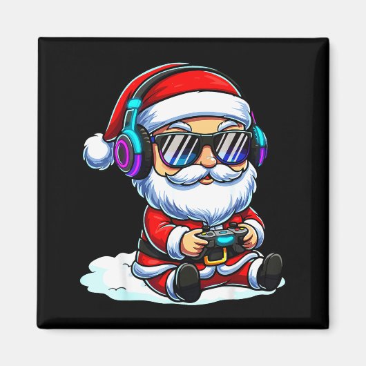 Gamer Santa Video Game Christmas Gaming Magnet (Vorne)