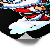 Gamer Santa Video Game Christmas Gaming  Poster (Ecke)