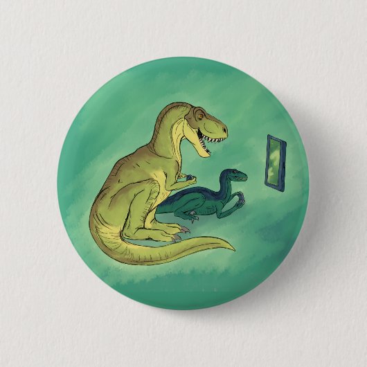 Gamer-Saurus Button (Vorderseite)