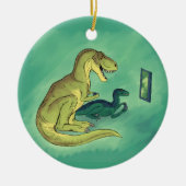 Gamer-Saurus Keramik Ornament (Vorne)