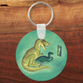 Gamer-Saurus Schlüsselanhänger (Vorderseite)