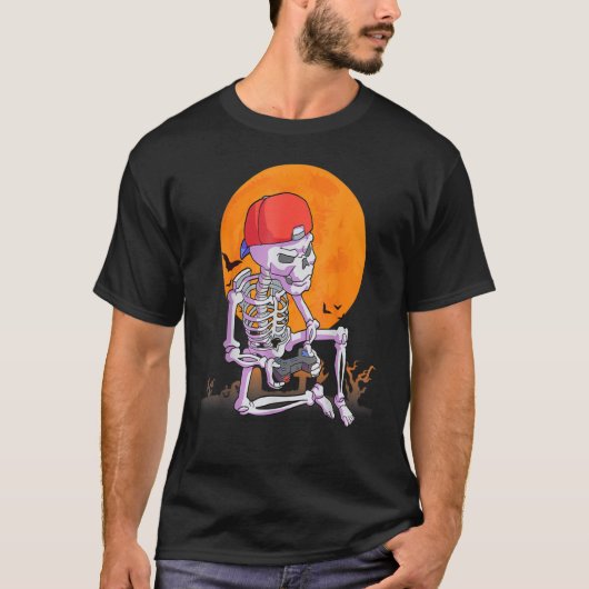Gamer-Schädel T-Shirt (Vorderseite)